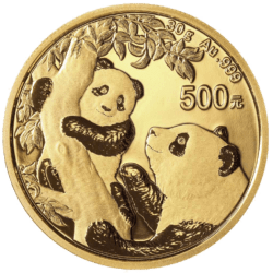Čínska panda je nepochybne najpopulárnejšou a najlegendárnejšou mincou. Vďaka každoročne sa meniacim motívom sú čínske mince Panda veľmi populárne medzi investormi a zberateľmi. Motív ročníka 2021 ukazuje v popredí pandu veľkú. V pozadí je mladá Panda šplhajúca sa po eukalyptovom strome. Na rube je každoročne identický obraz slávneho Nebeského chrámu v Pekingu. Národný symbol Číny je súčasťou svetového dedičstva UNESCO od roku 1998. Panda veľká, ktorá pochádza z Číny, je považovaná za symbol šťastia a všeobecne znamená harmóniu a trpezlivosť. Zlaté mince Panda z Čínskej ľudovej banky sa dodávajú zapečatené v pôvodnej plastovej fólii.