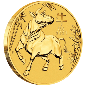 Nové vydanie austrálskej lunárnej série III Perth Mint je venované Roku vola. Vôl je po myši druhým zvieraťom v čínskom kalendári zverokruhu. Druhé vydanie 12-ročnej série Lunar III obsahuje obraz Vola medzi bambusovými stonkami. V dizajne sú tiež zahrnuté čínske znaky, nápis „OX 2021“ a tradičná značka mincovne „P“. Voly majú obrovské množstvo pracovnej sily a sú najstaršími zdokumentovanými ťažnými zvieratami, ktoré sa používajú v poľnohospodárstve a iných oblastiach. Tí, ktorí sa narodili v znamení čínskeho vola, sú považovaní za priateľských, inteligentných, čestných a spoľahlivých. Vyznačujú sa vysokou pracovnou morálkou, logickým myslením a vyrovnanosťou. Na zadnej strane je portrét kráľovnej Alžbety II., nominálna hodnota a rýdzosť mince. Zlatá minca je dodávaná v kapsule.