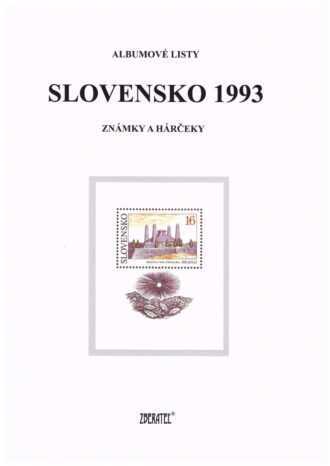 Slovenská republika 1993 
Kompletná generálna zbierka známok, rok 1993 + albumové listy - základný variant
Stav: **