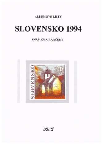 Slovenská republika 1994
Kompletná generálna zbierka známok, rok 1994 + albumové listy - základný variant
Stav: **
