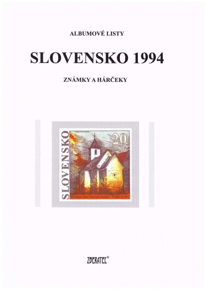 Slovenská republika&nbsp;1994
Kompletná generálna zbierka&nbsp;známok, rok 1994 + albumové listy - základný variant
Stav: **