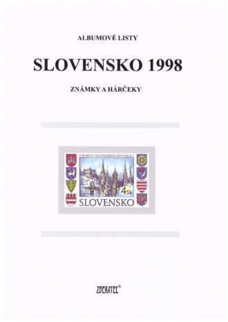 Slovenská republika 1998
Kompletná generálna zbierka známok, rok 1998 + albumové listy - základný variant
Stav: **