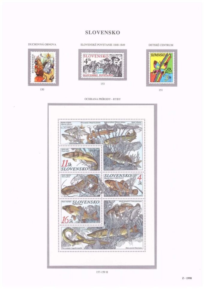 Slovenská republika&nbsp;1998
Kompletná generálna zbierka&nbsp;známok, rok 1998&nbsp;+ albumové listy - základný variant
Stav: **