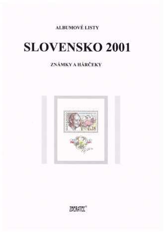 Slovenská republika 2001
Kompletná generálna zbierka známok, rok 2001 + albumové listy - základný variant
Stav: **