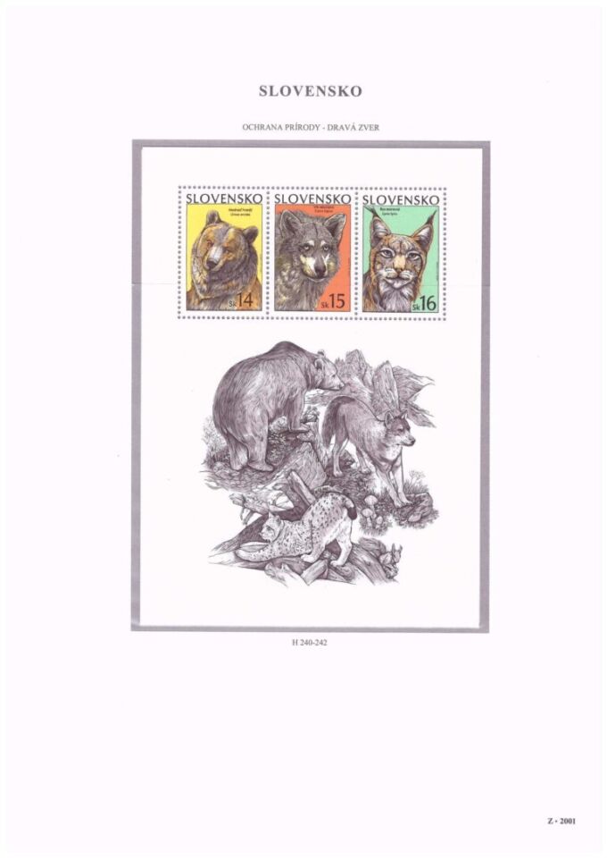 Slovenská republika&nbsp;2001
Kompletná generálna zbierka&nbsp;známok, rok&nbsp;2001&nbsp;+ albumové listy - základný variant
Stav: **
