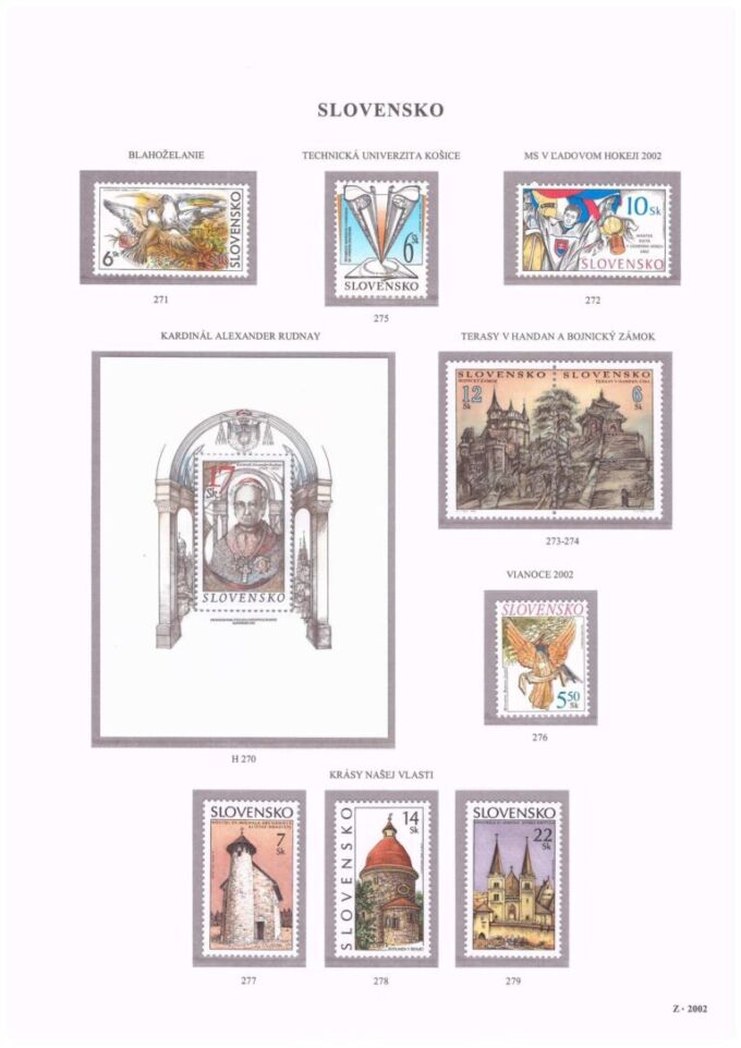 Slovenská republika&nbsp;2002
Kompletná generálna zbierka&nbsp;známok, rok&nbsp;2002&nbsp;+ albumové listy - základný variant
Stav: **