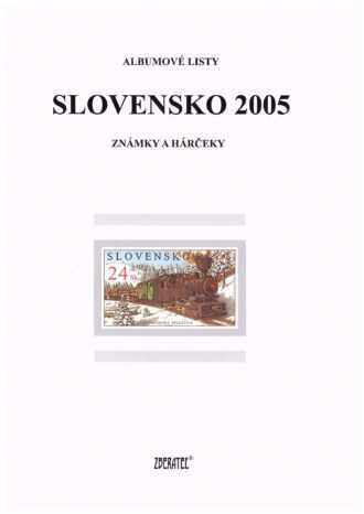Slovenská republika 2005
Kompletná generálna zbierka známok, rok 2005 + albumové listy - základný variant
Stav: **