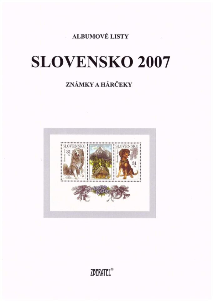 Slovenská republika&nbsp;2007
Kompletná generálna zbierka&nbsp;známok, rok&nbsp;2007&nbsp;+ albumové listy - základný variant
Stav: **