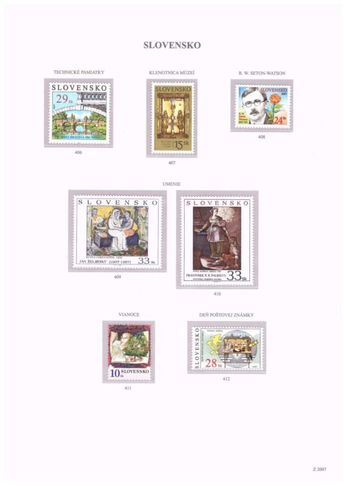 Slovenská republika&nbsp;2007
Kompletná generálna zbierka&nbsp;známok, rok&nbsp;2007&nbsp;+ albumové listy - základný variant
Stav: **