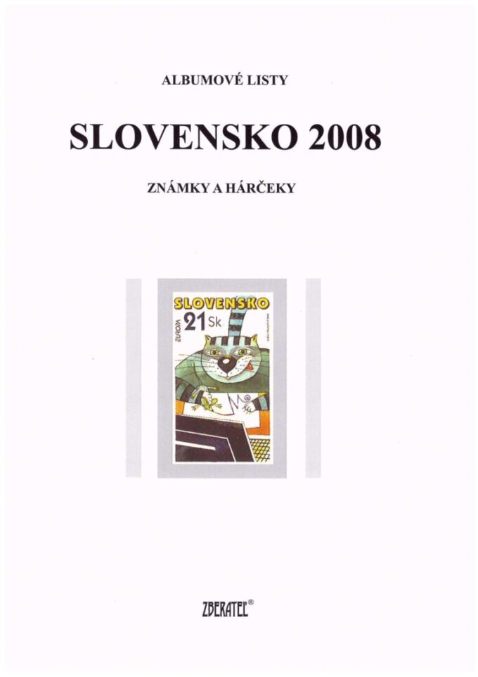 Slovenská republika&nbsp;2008
Kompletná generálna zbierka&nbsp;známok, rok&nbsp;2008&nbsp;+ albumové listy - základný variant
Stav: **