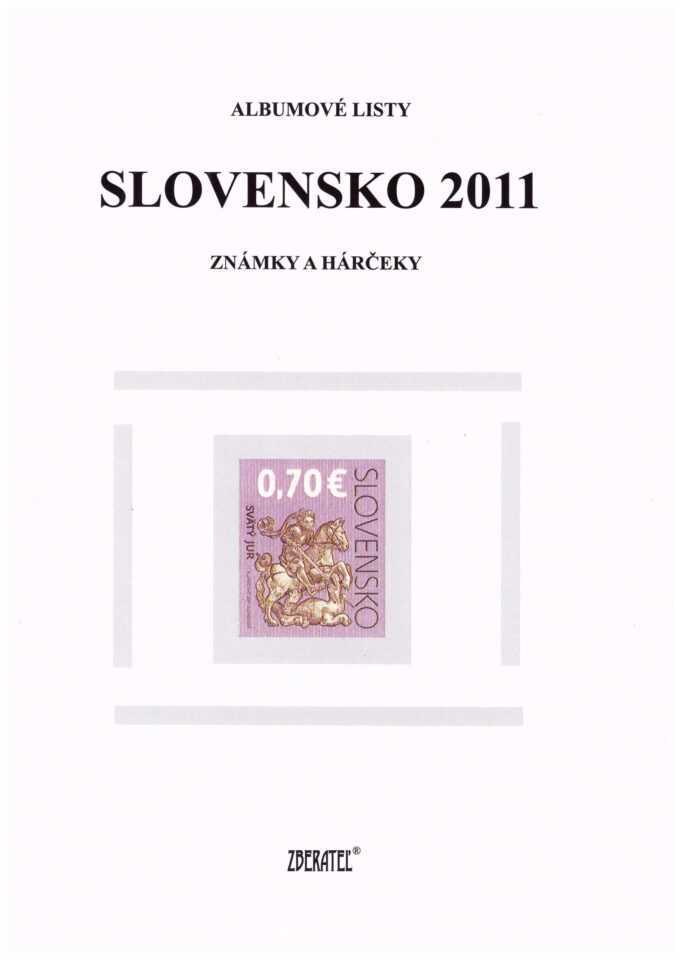 Slovenská republika 2011
Kompletná generálna zbierka známok, rok 2011 + albumové listy - základný variant
Stav: **