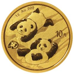 Čínska panda je nepochybne najpopulárnejšou a najlegendárnejšou mincou. Vďaka každoročne sa meniacim motívom sú čínske mince Panda veľmi populárne medzi investormi a zberateľmi. Motív ročníka 2022 sú dve mláďatá pandy, ktoré sa hrajú v snehu a šmýkajú sa dolu svahom. Na počesť 40. výročia razenia tejto mince je na ľavej strane mince vyrytá špeciálna značka „40“. Na rube je každoročne identický obraz slávneho Nebeského chrámu v Pekingu. Národný symbol Číny je súčasťou svetového dedičstva UNESCO od roku 1998. Panda veľká, ktorá pochádza z Číny, je považovaná za symbol šťastia a všeobecne znamená harmóniu a trpezlivosť. Zlaté mince Panda od Čínskej ľudovej banky sa dodávajú zapečatené v pôvodnej plastovej fólii.