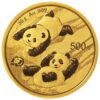 Čínska panda je nepochybne najpopulárnejšou a najlegendárnejšou mincou. Vďaka každoročne sa meniacim motívom sú čínske mince Panda veľmi populárne medzi investormi a zberateľmi. Motív ročníka 2022 sú dve mláďatá pandy, ktoré sa hrajú v snehu a šmýkajú sa dolu svahom. Na počesť 40. výročia razenia tejto mince je na ľavej strane mince vyrytá špeciálna značka „40“. Na rube je každoročne identický obraz slávneho Nebeského chrámu v Pekingu. Národný symbol Číny je súčasťou svetového dedičstva UNESCO od roku 1998. Panda veľká, ktorá pochádza z Číny, je považovaná za symbol šťastia a všeobecne znamená harmóniu a trpezlivosť. Zlaté mince Panda od Čínskej ľudovej banky sa dodávajú zapečatené v pôvodnej plastovej fólii.