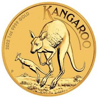 Klokan je bezpochyby jedným z najpopulárnejších predstaviteľov austrálskej divočiny. Mincu vyrazila mincovňa Perth z 1 unce 99,99% rýdzeho zlata. Motív roku 2022 austrálskych zlatých mincí klokana zobrazuje klokaniu matku a jéj mláďa skákajúc cez trávnatú pláň s kopcami na obzore. Na zadnej strane je portrét kráľovnej Alžbety II. od Jody Clarkovej a jej denominácia. Zlatá minca je dodávaná v ochrannej kapsule.