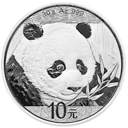 Čínska panda je nepochybne najpopulárnejšou a najlegendárnejšou mincou. Vďaka každoročne sa meniacim motívom sú čínske mince Panda veľmi populárne medzi investormi a zberateľmi. Motív ročníka 2018 je panda s bambusovou vetvičkou. Na rube je každoročne identický obraz slávneho Nebeského chrámu v Pekingu. Národný symbol Číny je súčasťou svetového dedičstva UNESCO od roku 1998. Panda veľká, ktorá pochádza z Číny, je považovaná za symbol šťastia a všeobecne znamená harmóniu a trpezlivosť.