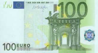 100 EURO, 2002, Séria "N", Rakúsko 
Tlačová doska: F011D1
Podpis: Mario Draghi, 
Stav: UNC