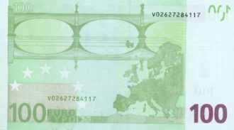 100 EURO, 2002, Séria "N", Španielsko
Tlačová doska: V005A3
Podpis: Mario Draghi,
Stav: UNC