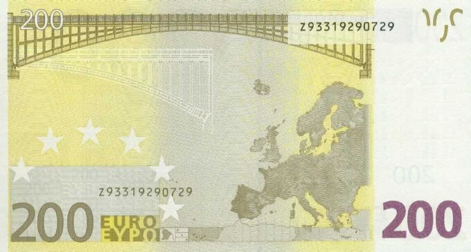 Minca. 2 x 200 EURO, 2002, Séria "Z", Belgicko.