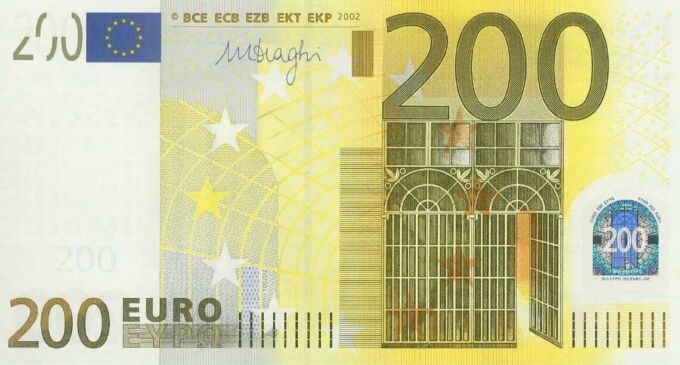 Minca. 200 EURO, 2002, Séria "Z", Belgicko.