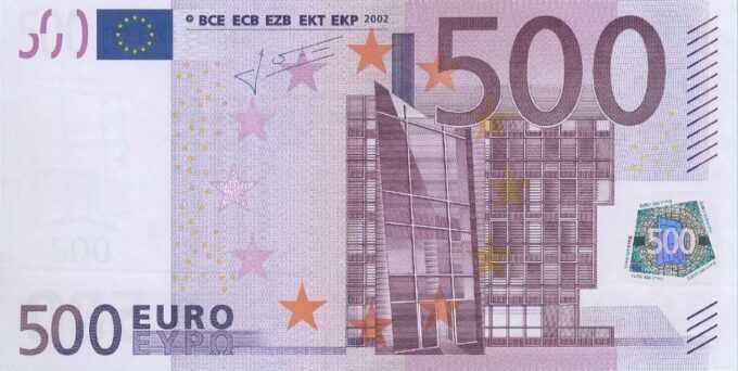 500 EURO, 2002, Séria "N", Rakúsko
Tlačová doska: F003F2
Podpis: Jean-Claude Trichet
Stav: UNC