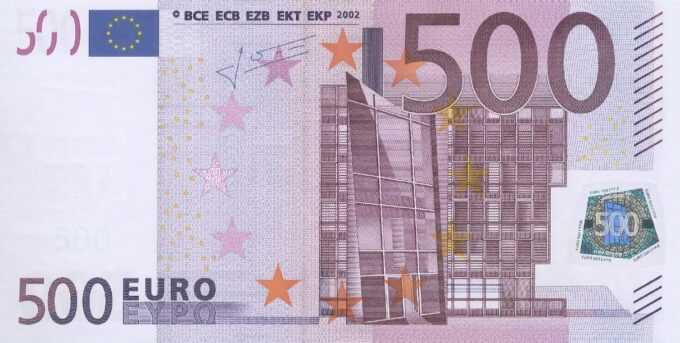 500 EURO, 2002, Séria "X", Nemecko
Tlačová doska: R013B1
Podpis: Jean-Claude Trichet
Stav: aUNC