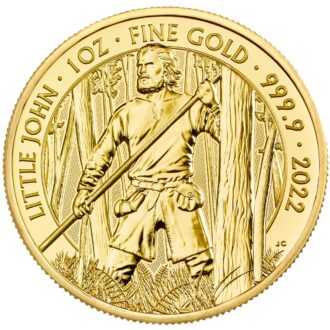 Nová zbierka zlatých mincí, inšpirovaná mýtmi a legendami, skúma očarujúce príbehy, ktoré sa dedia po generácie a oslavujú sa dodnes.
Zbierka mýtov a legiend z Kráľovskej mincovne, ktorá bola uvedená na trh v roku 2021, začala sériou troch mincí, ktorá oslavuje slávne príbehy Robina Hooda. Samotný lukostrelec a slúžka Marian sa objavili na prvých dvoch minciach v zbierke a teraz tretia minca v sérii dopĺňa trio legendárnych postáv s Malým Johnom, dôveryhodným a spoľahlivým spoločníkom, ktorý je vždy pripravený bojovať s nepriateľmi a nasledovať Robina Hooda do boja.
Pri návrhoch série inšpirovanej Robinom Hoodom sa Jody Clark obrátila na scenériu Sherwoodskeho lesa, aby predstavovala rôzne aspekty postáv. Na tejto minci sila a vytrvalosť stromov obklopuje a symbolizuje malého Johna, ktorý odvážne stojí v strede dizajnu.
Každá jednouncová minca, vyrazená z rýdzeho zlata 999,9, má povrchovú úpravu podľa štandardu kráľovskej mincovne a je dostupná aj ako jednouncová strieborná edícia.
 