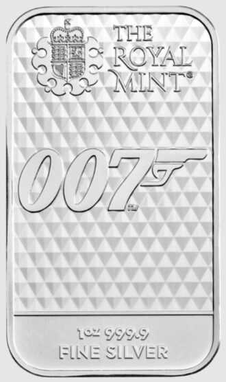 Po úspechu prvej tehličky Jamesa Bonda v roku 2020 sa k sortimentu výrobkov z drahých kovov od „The Royal Mint“ pripája nové štýlové vydanie. Pri príležitosti 50. výročia filmu "Diamanty sú navždy" sa táto jednouncová strieborná tehlička v sofistikovanom a luxusnom svete filmov o Jamesovi Bondovi dokonale uchytila. Táto tehlička je príležitosťou investovať s istotou, pretože výnimočný dizajn a svetovo uznávaná kvalita sa spájajú a vytvárajú originálnu a nadčasovú poctu ikonickému britskému špiónovi.
Tehlička Diamonds Are Forever je dostupná ako jednouncová a desaťuncová strieborná edícia.