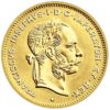 4 Guldeny alebo 10 Florinov/Frankov, tzv. štvorzlatník z roku 1892 František Jozef I. - Novorazba
Pôvodná mena založená na striebre z 19. storočia bola uvedená do obehu v rámci Latinskej menovej únie, ktorá zahŕňa Francúzsko, Belgicko, Taliansko a Švajčiarsko. Rakúsko však až do roku 1892 razilo svoje zlaté, 4 a 8 guldenové mince.
Na rube mince je vyrytý rok 1892, kedy bol Gulden nakoniec nahradený korunami (Coronas). Latinská menová únia na druhej strane trvala až do začiatku prvej svetovej vojny. Jej členské krajiny súhlasili s emisiou mincí rovnakej hmotnosti, zliatiny, veľkosti a ekvivalentnej hodnoty. Rakúsko podpísalo predbežnú dohodu v roku 1867, ale nesplnilo menové kritérium pre členstvo. Na líci mince je zobrazený profil cisára Františka Jozefa, ktorý vládol Rakúsko-Uhorsku v rokoch 1848 až 1916.
Novorazené guldeny sú dostupné v nominálnej hodnote 4 alebo 8 guldenov.