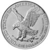 Edíciu American Silver Eagle z roku 2022 razila americká mincovňa z jednej unce rýdzeho striebra. Motív zobrazuje ikonickú bohyňu „Walking Liberty“ od Adolpha A. Weinmana, ktorá kráča k vychádzajúcemu slnku. Na zadnej strane je zobrazený americký orol bielohlavý. Americký orol bol pri príležitosti svojho 35. výročia „žiari“ v novom vzhľade prvýkrát od uvedenia mince. Nový dizajn vytvorila dizajnérka AIP Emily Damstra a zobrazuje majestátneho bielohlavého orla, ktorý pristáva na dubovú vetvu. Orla obklopujú nápisy „SPOJENÉ ŠTÁTY AMERICKÉ“ a „1OZ. FINE SILVER - ONE DOLLAR“. Strieborná minca 2022 s novým dizajnom je dodávaná voľne bez obalu.
Info: Ak si objednáte 20 mincí, mince sa dodávajú v pôvodnej tube od americkej mincovne.
 