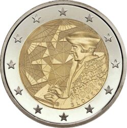 1218824-erasmus_final_rolka-jpg Na národnej strane pamätnej euromince je vyobrazené spojenie dvoch hlavných prvkov programu Erasmus – Erazma Rotterdamského, ktorý je symbolom.