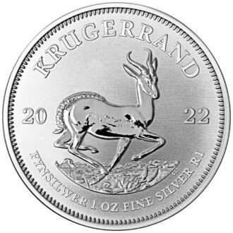 Jendá sa o piate vydanie striebornej mince 1 Krugerrand v hodnote 1 oz z rafinérie Rand. Po vydaní výročnej mince v roku 2017, ktorá bola vydaná pre zberateľov v kapsuli a s certifikátom, vstúpil legendárny Krugerrand v roku 2018 po prvý raz na medzinárodný trh so striebornými mincami. Krugerrand je nadčasový symbol charakteristického dedičstva Južnej Afriky a bol prvýkrát uvedený na trh v roku 1967 ako zlatá minca. Vydanie roku 2022 v UNC kvalite ukazuje legendárny dizajn Springbok. Na líci je uvedený prvý prezident Juhoafrickej republiky Paul Kruger od roku 1882 do roku 1902.