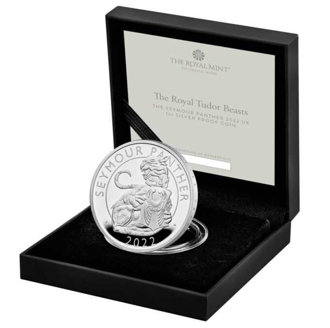 The Royal Tudor Beasts Seymour Panther 2022 1oz Silver Proof Coin