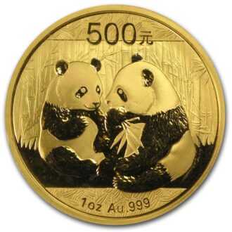 Čínska panda je nepochybne najpopulárnejšou a najlegendárnejšou mincou. Vďaka každoročne sa meniacim motívom sú čínske mince Panda veľmi populárne medzi investormi a zberateľmi. Motív ročníka 2009 sú dve mláďatá pandy, ktoré spolu sedia. Na rube je každoročne identický obraz slávneho Nebeského chrámu v Pekingu. Národný symbol Číny je súčasťou svetového dedičstva UNESCO od roku 1998. Panda veľká, ktorá pochádza z Číny, je považovaná za symbol šťastia a všeobecne znamená harmóniu a trpezlivosť. Zlaté mince Panda od Čínskej ľudovej banky sa dodávajú zapečatené v pôvodnej plastovej fólii.