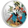 Na oslavu 90. výročia Goofy™ vydala novozélandská mincovňa túto striebornú mincu. Motív vyrobený z jednej unce 99,9% rýdzeho striebra v kvalite proof obsahuje farebné vyobrazenie Goofyho™ s jeho priateľom, kobylkou Wilbur™, počas spoločnej rybačky. Scéna pochádza z animovaného filmu „Goofy and Wilbur“, v ktorom Goofy™ prvýkrát dostal hlavnú úlohu. Hmotnosť, rýdzosť a autorské práva Disney™ sú tiež zahrnuté v dizajne. Na zadnej strane je podobizeň kráľovnej Alžbety II., ako aj nominálna hodnota a rok vydania.
Goofy™ sa prvýkrát objavil ako vedľajšia postava v máji 1932 v krátkom filme „Mickey´s Revue“. Odvtedy je nemožné predstaviť si vesmír Disney™ bez Mickeyho milého, užitočného a trochu nemotorného priateľa, ktorý stále poteší malých aj veľkých svojim vtipným vzhľadom a typickým chechtavým smiechom. Limitovaná razba iba 1 932 kusov vychádza z roku, v ktorom sa Goofy prvýkrát objavil. Farebná strieborná minca k 90. ??výročiu Goofy je dodávaná v originálnej krabičke vrátane očíslovaného certifikátu pravosti.
 