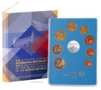 Súbor slovenských euromincí 2023 vydáný k príležitosti 30. výročia vzniku Slovenskej republiky - PROOF.