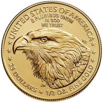 Minca American Eagle 2023 je razená americkou mincovňou z pol unce zlata v UNC kvalite. 
Na motíve je Lady Liberty kráčajúca sebavedomo proti slnečným lúčom. V pravej ruke drží pochodeň a v ľavej olivovú ratolesť, ktorá symbolizuje mier. Na rube je vyobrazený americký orol bielohlavý. 
Nový dizajn vytvorila Jennie Norris a zobrazuje pôsobivý detailný portrét orla, ktorý je obklopený nápismi "SPOJENÉ ŠTÁTY AMERICKÉ" a "1/2 OZ. FINE GOLD - 25 DOLLARS". 
Populárna minca American Gold Eagle s novým dizajnom je dodávaná voľne – bez obalu.