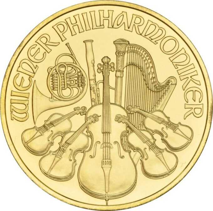 Najpredávanejšia zlatá investičná minca v Európe.
Skutočná klasika – Zlaté Investičné mince „Viedenská filharmónia“, ktoré boli vydané prvýkrát v roku 1989, a odvtedy patria k najvyhľadávanejším zlatým minciam na celom svete. 
Emisiu roku 2019 vyrazila rakúska mincovňa z 1 unce 99,99% čistého zlata. 
Ikonická minca „Viedenská filharmónia“ má rovnaký motív od svojho vzniku a predstavuje niekoľko nástrojov viedenského orchestra – viedenský roh, violončelo, harfu, fagot a husle. Na lícnej strane je umiestnený slávny píšťalový organ zo zlatej sály viedenského Musikvereinu, ktorý je uznávaný po celom svete ako pozadie novoročných koncertov filharmónie. 
Zlatá minca sa dodáva voľne bez balenia.