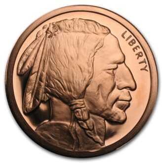 Táto minca poskytuje jeden z najznámejších zberateľských vzorov zo všetkých amerických mincí za prijateľnú cenu s krásnym prevedením návrhu Jamesa Earle Frasera z roku 1913 - Buffalo Nickel.
Dizajn týchto mince vychádza z originálnej mince vydanej americkou mincovňou.
Lícna strana: Prevedenie dizajnu „Buffalo Nickel“ od Jamesa Earla Frasera z roku 1913 z profilu amerického Buffala.

Minca je vyrazená z 5 uncí rýdzej, investičnej medi.Nemá žiadnu oficiálnu nominálnu hodnotu. Hmotnosť (5 uncí) a rýdzosť (999 meď) sú však vyrazené na zadnej strane.
V tejto súvislosti treba poznamenať, že hmotnosť sa meria v Avoirdupois unciach a nie, ako je to zvyčajne na trhu drahých kovov, v trójskych unciach. Jeden AVDP oz zodpovedá cca. 28,349 gramov.