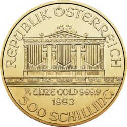 362171-wiener-philharmoniker_ats_1-4oz_gold_rozny-rocnik_1-jpg Zlatá investičná minca Wiener Philharmoniker, 1/4 Oz (7,78 g), rýdzosť 999,9/1000, nominálna hodnota 500 ATS, staršie ročníky do roku 2001, rôzny ročník.