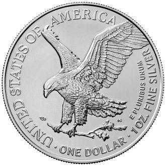 Edíciu American Silver Eagle 2023 razila americká mincovňa z jednej unce rýdzeho 999% striebra. Motív zobrazuje ikonickú bohyňu „Walking Liberty“ od Adolpha A. Weinmana, ktorá kráča k vychádzajúcemu slnku.
Na zadnej strane je zobrazený americký orol bielohlavý. Dizajn amerického orla bol pri príležitosti svojho 35. výročia v roku 2022 zmenený. Dizajn navrhla dizajnérka AIP Emily Damstra a zobrazuje majestátneho bielohlavého orla, ktorý pristáva na dubovú vetvu. Orla obklopujú nápisy „SPOJENÉ ŠTÁTY AMERICKÉ“ a „1OZ. FINE SILVER - ONE DOLLAR“. Strieborná minca 2023 s novým dizajnom je dodávaná voľne bez obalu.
Info: Ak si objednáte 20 mincí, mince sa dodávajú v pôvodnej tube od americkej mincovne.
 