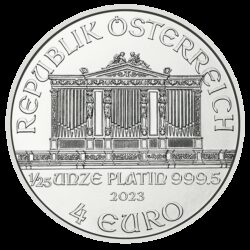 Emisiu roku 2023 vyrazila rakúska mincovňa z 1/25 unce 99,95% čistéj platiny.