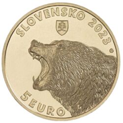 1040793-zberatelska_eurominca_5euro_medved_hnedy_2-jpg Minca. Fauna a flóra na Slovensku – medveď hnedý.