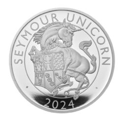 148774-2023_house-of-tudor_1oz_silver_seymour_unicorn_proof_coin_2-jpg Strieborná minca "Seymour Unicorn" zo série Royal Mint The Royal Tudor Beasts, 1 Oz (31,1 g), rýdzosť 999,9/1000, nominálna hodnota 2 GBP, ročník 2024, kvalita proof.