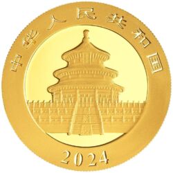 144637-panda_2024_1g_gold_coin_2-jpg Zlatá investičná minca Panda 1 g, rýdzosť zlata 999,9/1000, ročník 2024. Motív pandy sa každý rok mení.