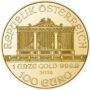 Zlatá investičná minca Wiener Philharmoniker, 1 Oz (31,1 g), rýdzosť 999,9/1000, nominálna hodnota 100 €, ročník 2024.