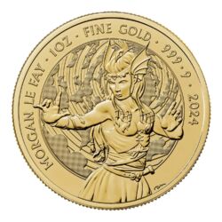 287019-myths-and-legends_morgan_le_fay_2024_gold_coin_1oz_1-jpg Minca s motívom Morgan le Fay je poslednou mincou v sérii inšpirovanej Artušovským mýtom.