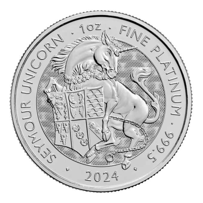 Investujte do novej kolekcie produktov z dielne Britskej mincovne inšpirovanej kráľovskými Tudorovcami. 
Seymour Unicorn je jedným z desiatich heraldických stvorení, ktoré strážia priekopu pred palácom Hampton Court v podobe hrôzostrašných sôch.
Stelesňujú silu dynastie Tudorovcov a symbolizujú predkov Henricha VIII. a jeho tretej manželky Jane Seymourovej. Tradícia mýtických zvierat reprezentujúcich hodnoty a črty kráľovstva sa začala stáročia skôr, keď sa na vlajkách a transparentoch na bojisku objavovali heraldické bytosti, aby zjednotili a nasmerovali armády ako aj vniesli strach do nepriateľa.
David Lawrence zachytil mýtického jednorožca na rube mince s povrchovou animáciou, ktorá poskytuje dodatočnú bezpečnosť. Na lícnej strane je oficiálny portrét mince Jeho Veličenstva kráľa Karola III. od Martina Jenningsa