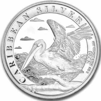 Minca „Caribbean Pelican“ 1 oz Silver 2023 zobrazuje pelikána hnedého. Pelikán a delfín sú symbolické zvieratá, ktoré sa objavujú na erbe Barbadosu.
Minca z roku 2023 bola vyrazená z 1Oz rýdzeho striebra 999. Produkt je garantovaný vládou Barbadosu a je zákonným platidlom v krajine emitenta.
Na lícnej strane striebornej mince je zobrazený erb Barbadosu spolu s barbadoským mottom „PÝCHA A PRIEMYSEL“. Lícna strana obsahuje aj údaje o hmotnosti, rýdzosti kovu, nominálnej hodnote a krajine vydania.
Na rube je zobrazený pelikán, ktorý sa pripravuje na roztiahnutie krídel. Na rube je navyše nápis „CARIBIBEAN SILVER“ a údaj o hmotnosti, rýdzosti a roku razby mince.