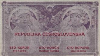 Bankovka. 100 Kč 1919, Meszáros (Typ II.). Séria: 0010 - 166683. Stav: UNC.