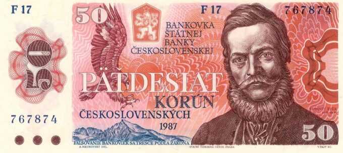 50 Kčs 1987, Séria "F17" - Chybotlač
Chybotlač: papier bez vlnoviek
ČSSR (1953 - 1992)
104.
Stav: UNC
 